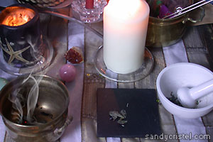 Sandy Cristel Ritual and Meditation Area