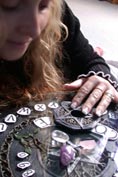 Sandy Cristel with her favourite Ouija Board